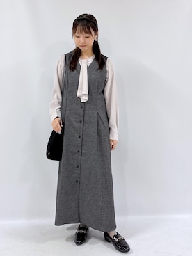 「アイテム（カチューシャ）」を使った、yaeさん（レディース・148cm）の秋コーディネート