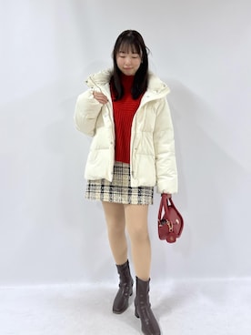 「アイテム（ダウンジャケット/コート）」を使った、yaeさん（レディース・148cm・20代）の冬コーディネート