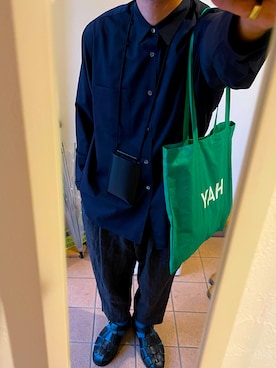 「COMME des GARCONS HOMME DEUX（コムデギャルソンオムドゥ）のアイテム（スラックス）」を使った、garconsdesdaikiさん（メンズ・173cm）の秋コーディネート