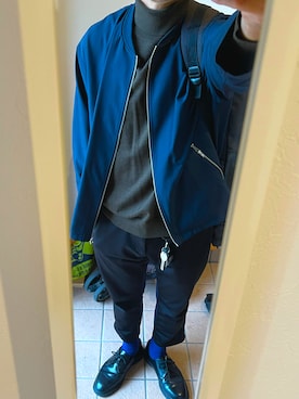 「コムデギャルソン」｜「アイテム（MA-1）」を使った、garconsdesdaikiさん（メンズ・173cm）の秋コーディネート