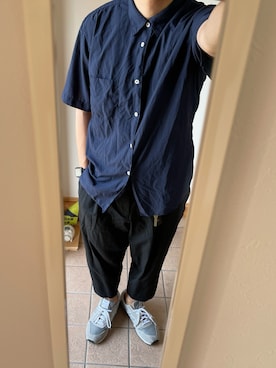 「COMME des GARCONS HOMME DEUX（コムデギャルソンオムドゥ）のアイテム（スラックス）」を使った、garconsdesdaikiさん（メンズ・173cm）の夏コーディネート