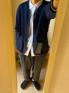 「COMME des GARCONS HOMME DEUX（コムデギャルソンオムドゥ）のアイテム（パンツ）」を使った、garconsdesdaikiさん（メンズ・173cm）の秋コーディネート