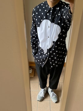 「COMME des GARCONS HOMME DEUX（コムデギャルソンオムドゥ）のアイテム（スラックス）」を使った、garconsdesdaikiさん（メンズ・173cm）の夏コーディネート