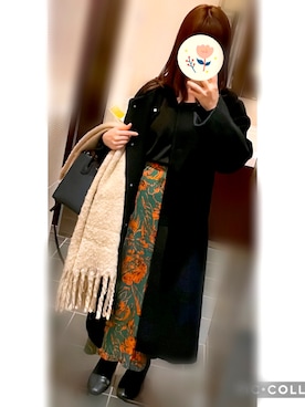 「archives（アルシーヴ）のアイテム（その他アウター）」を使った、れんさん（レディース・154cm）の冬コーディネート