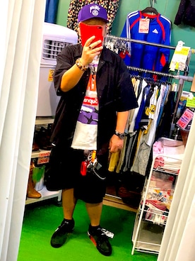 「off white」｜「アイテム（キャップ）」を使った、( ^ω^ )Hiko743さん（メンズ・172cm）の秋コーディネート