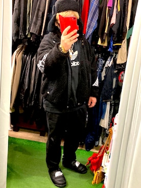 「adidas（アディダス）のアイテム（スウェットパンツ）」を使った、( ^ω^ )Hiko743さん（メンズ・172cm）の冬コーディネート