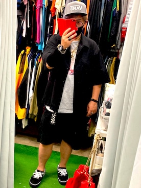 「VANS（バンズ）のアイテム（キャップ）」を使った、( ^ω^ )Hiko743さん（メンズ・172cm）の夏コーディネート