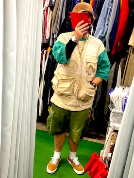 「united arrows」｜「アイテム（キャップ）」を使った、( ^ω^ )Hiko743さん（メンズ・172cm）の夏コーディネート