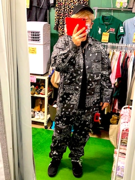 「off white」｜「アイテム（セットアップ）」を使った、( ^ω^ )Hiko743さん（メンズ・172cm）の秋コーディネート