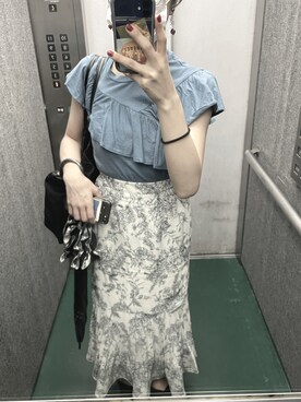 「TORY BURCH（トリーバーチ）のアイテム（トートバッグ）」を使った、Haruna____さん（レディース・153cm）の夏コーディネート