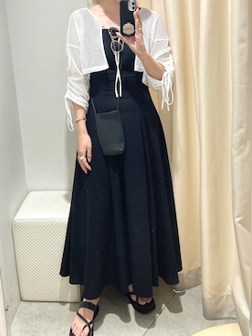 「one after another NICE CLAUP（ワンアフターアナザーナイスクラップ）のアイテム（ワンピース）」を使った、miguさん（レディース・164cm）の夏コーディネート