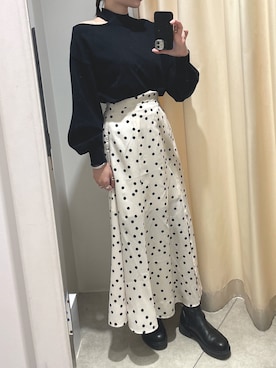 「スリットスカート」｜miguさん（レディース・164cm）の冬コーディネート