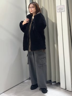 「one after another NICE CLAUP（ワンアフターアナザーナイスクラップ）のアイテム（ブルゾン）」を使った、miguさん（レディース・164cm）の冬コーディネート