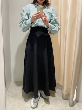 「one after another NICE CLAUP（ワンアフターアナザーナイスクラップ）のアイテム（スカート）」を使った、miguさん（レディース・164cm）の春コーディネート
