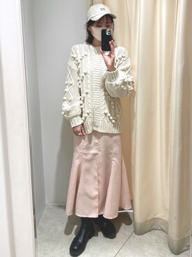 「スリットスカート」｜miguさん（レディース・164cm）の冬コーディネート