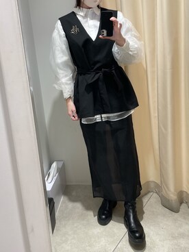 「スリットスカート」｜miguさん（レディース・164cm）の冬コーディネート