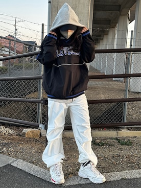 「メンズライクコーデ」｜「アイテム（ナイロンジャケット）」を使った、Juriさん（レディース・155cm）の冬コーディネート