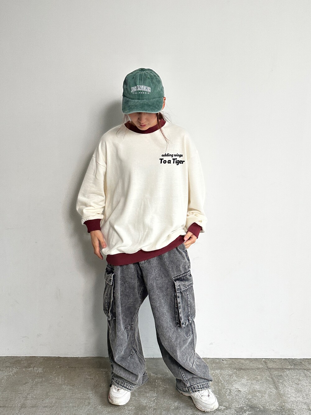 出産祝い tiger SITRY（シトリー）の「oversize back sweat ringer print トップス