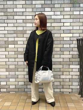 「秋冬」｜「アイテム（ノーカラーコート）」を使った、shigek3さん（レディース・148cm）の秋コーディネート