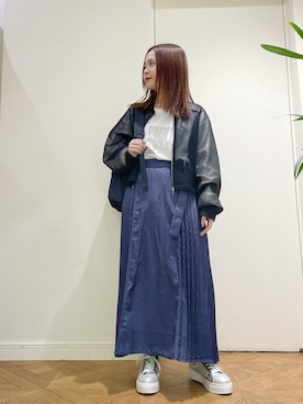 「KATHARINE ROSS（キャサリンロス）のアイテム（ブルゾン）」を使った、shigek3さん（レディース・148cm）の春コーディネート