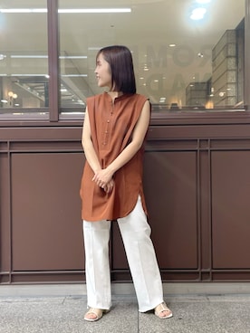 「KATHARINE ROSS（キャサリンロス）のアイテム（デニムパンツ）」を使った、shigek3さん（レディース・148cm）の夏コーディネート