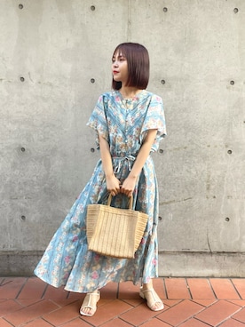 「KATHARINE ROSS（キャサリンロス）のアイテム（ワンピース）」を使った、shigek3さん（レディース・148cm）の夏コーディネート