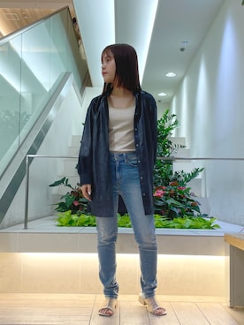 「KATHARINE ROSS（キャサリンロス）のアイテム（タンクトップ）」を使った、shigek3さん（レディース・148cm）の夏コーディネート
