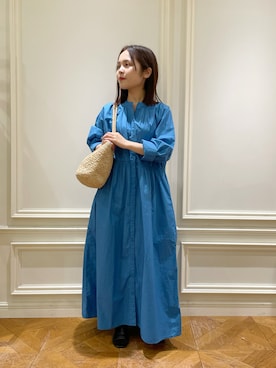 「KATHARINE ROSS（キャサリンロス）のアイテム（シャツワンピース）」を使った、shigek3さん（レディース・148cm）の春コーディネート