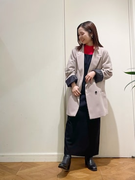 「KATHARINE ROSS（キャサリンロス）のアイテム（テーラードジャケット）」を使った、shigek3さん（レディース・148cm）の冬コーディネート
