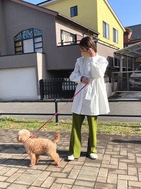 「archives（アルシーヴ）のアイテム（スラックス）」を使った、kiko1212さん（レディース・158cm）の春コーディネート