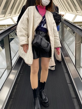 「H&M（エイチ・アンド・エム）のアイテム（カーディガン/ボレロ）」を使った、2003nikonikoさん（レディース・155cm）の春コーディネート