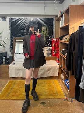 「アイテム（モカシン/デッキシューズ）」を使った、yuukiさん（レディース・153cm・20代）の秋コーディネート