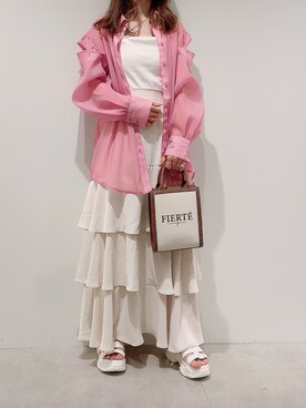 「one after another NICE CLAUP（ワンアフターアナザーナイスクラップ）のスニーカー底グルカサンダル（サンダル）」を使った、aya_shapoさん（レディース・155cm）の春コーディネート