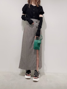 「one after another NICE CLAUP（ワンアフターアナザーナイスクラップ）のスニーカー底グルカサンダル（サンダル）」を使った、aya_shapoさん（レディース・155cm）の春コーディネート