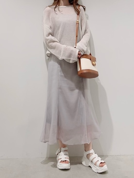 「one after another NICE CLAUP（ワンアフターアナザーナイスクラップ）のスニーカー底グルカサンダル（サンダル）」を使った、aya_shapoさん（レディース・155cm）の春コーディネート