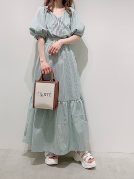 「one after another NICE CLAUP（ワンアフターアナザーナイスクラップ）のスニーカー底グルカサンダル（サンダル）」を使った、aya_shapoさん（レディース・155cm）の春コーディネート