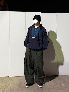 「アイテム（ナイロンジャケット）」を使った、Tsukawa さん（メンズ・175cm）の春コーディネート
