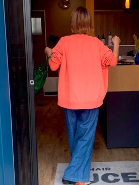 「CIAOPANIC TYPY（チャオパニックティピー）のアイテム（スウェット、ピンク系）」を使った、komugiさん（レディース・158cm）の春コーディネート