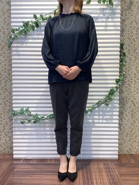 「シャーリング」｜BRICK HOUSE by Tokyo Shirts 北島フジグラン店さん（レディース・158cm）の秋コーディネート