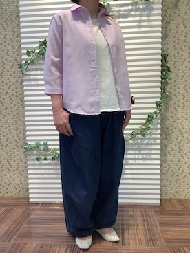 「ラベンダー」｜BRICK HOUSE by Tokyo Shirts 北島フジグラン店さん（レディース・160cm）の春コーディネート