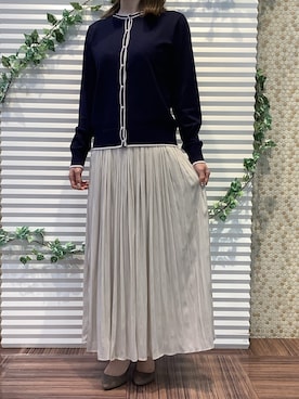 「ネイビーニット」｜BRICK HOUSE by Tokyo Shirts 北島フジグラン店さん（レディース・158cm）の秋コーディネート