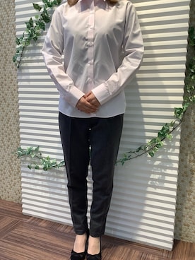 「アイテム（ビジネスシャツ）」を使った、BRICK HOUSE by Tokyo Shirts 北島フジグラン店さん（レディース・158cm）の春コーディネート