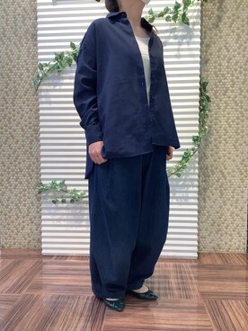 「Pitta Re:)（ピッタリ）のアイテム（シャツ/ブラウス）」を使った、BRICK HOUSE by Tokyo Shirts 北島フジグラン店さん（レディース・160cm）の春コーディネート