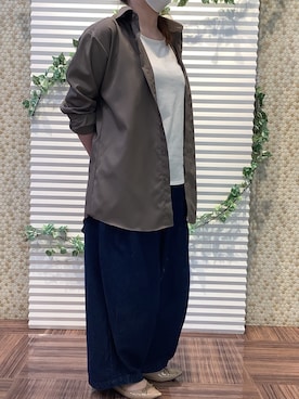 「アイテム（ビジネスシャツ）」を使った、BRICK HOUSE by Tokyo Shirts 北島フジグラン店さん（レディース・160cm）の秋コーディネート
