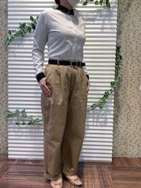 「クレリック」｜BRICK HOUSE by Tokyo Shirts 北島フジグラン店さん（レディース・160cm）の春コーディネート