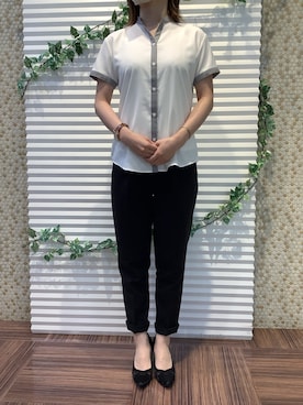 「ノーアイロン」｜BRICK HOUSE by Tokyo Shirts 北島フジグラン店さん（レディース・158cm）の夏コーディネート