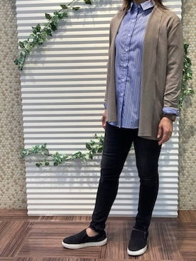 「アイテム（ビジネスシャツ）」を使った、BRICK HOUSE by Tokyo Shirts 北島フジグラン店さん（レディース・160cm）の秋コーディネート