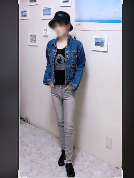 「Yohji Yamamoto（ヨウジヤマモト）のアイテム（帽子）」を使った、shoonkyさん（レディース・154cm）の夏コーディネート