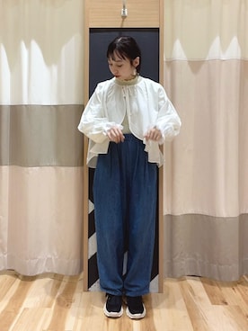 「Samansa Mos2（サマンサ モスモス）のアイテム（シューズ）」を使った、akihoさん（レディース・153cm）の春コーディネート
