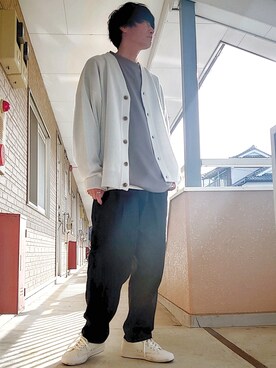 「improves（インプローブス）のアイテム（トップス）」を使った、しゃーむさん（メンズ・178cm）の春コーディネート